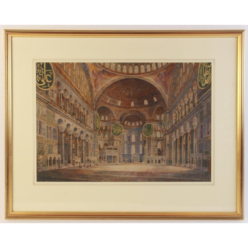 314 - Arthur Edward Henderson R.A. (1870-1956), 
Hagia Sofia, 
Watercolour on paper, 
Signed lower left, i... 