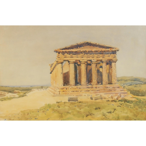 322 - Robert Weir Allen (British, 1852-1942),
A classical temple ruin, probably the Temple of Concordia in... 