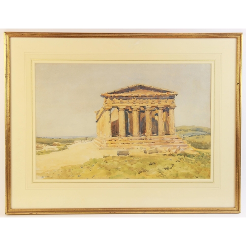 322 - Robert Weir Allen (British, 1852-1942),
A classical temple ruin, probably the Temple of Concordia in... 