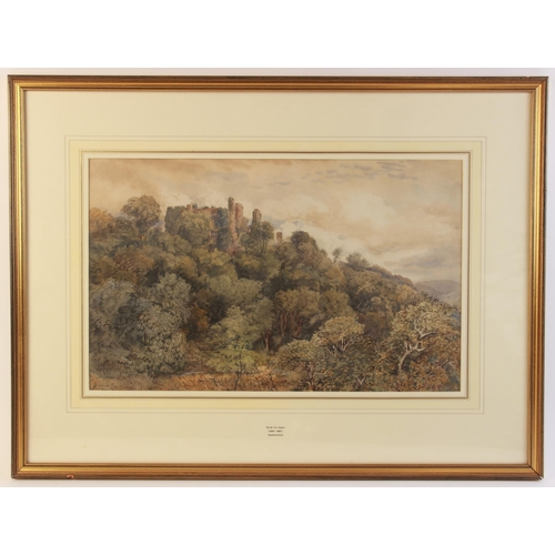 325 - David Cox Jnr (1809-1885),
Hardwick Hall Derbyshire,
Watercolour on paper,
Signed lower left, galler... 