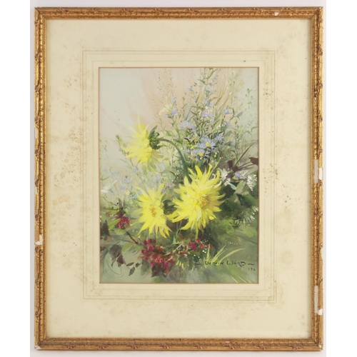 384 - Vernon Ward (British, 1905-1985), 
Floral still life, 
Oil on board, 
Signed and dated 