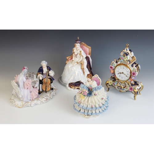 396 - A limited edition Royal Worcester figure modelled as Queen Elizabeth II In Coronation Robes to comme... 