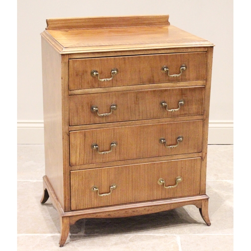 742 - A George III style mahogany chest of drawers, mid 20th century, formed from four long graduated draw... 