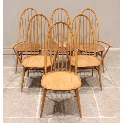 757 - A set of six Ercol light elm 