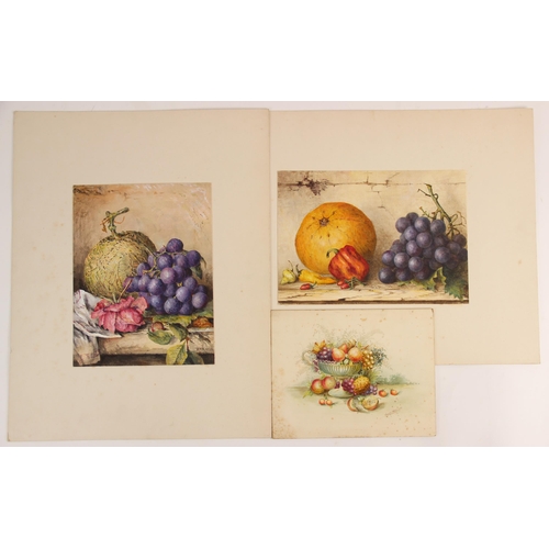 345 - Attributed to Georgiana Elizabeth Ormerod (British school, 19th century), 
Still life with grapes, c... 