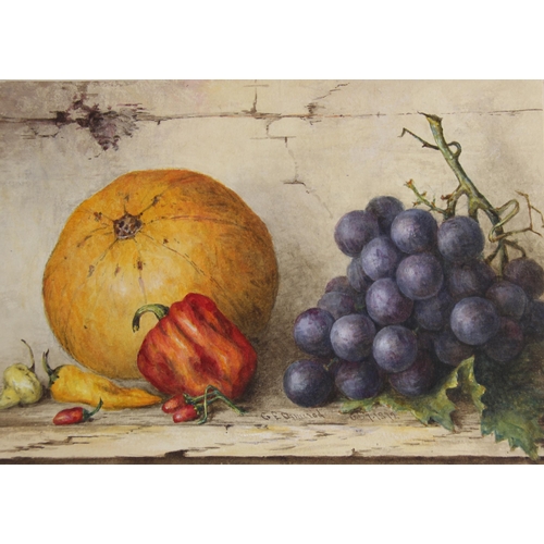 345 - Attributed to Georgiana Elizabeth Ormerod (British school, 19th century), 
Still life with grapes, c... 