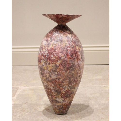 425 - A Hilary La Force (b.1957) studio pottery vase, late 20th century, of inverted tapering ovoid form w... 