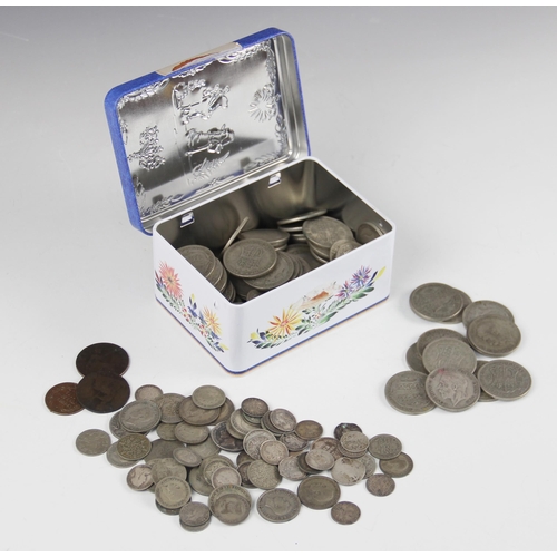 73 - A quantity of Victorian and later English coinage, to include one-hundred and five half crowns, date... 