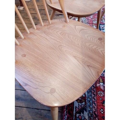 757 - A set of six Ercol light elm 