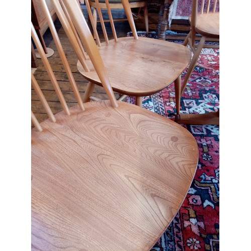 757 - A set of six Ercol light elm 