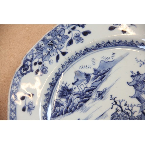 448 - A collection of 18th century Chinese blue and white export porcelain, Qianlong (1736-1795), comprisi... 