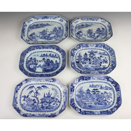 448 - A collection of 18th century Chinese blue and white export porcelain, Qianlong (1736-1795), comprisi... 