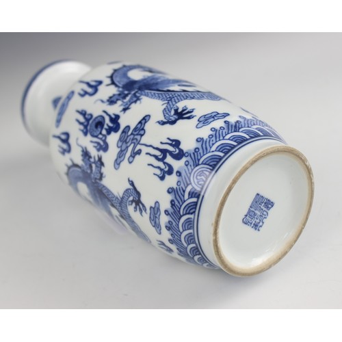 455 - A collection of Chinese porcelain blue and white wares, 19th century and later, comprising; a pair o... 