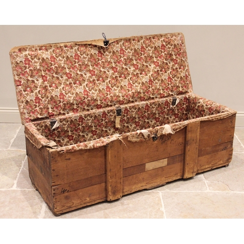 679 - A large Victorian ottoman constructed from a marble cargo container by D. Brucciani & Co of London, ... 