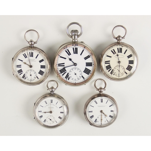 55 - A Victorian silver pocket watch signed 'Skarratt & Co Worcester', white enamel dial with Roman numer... 
