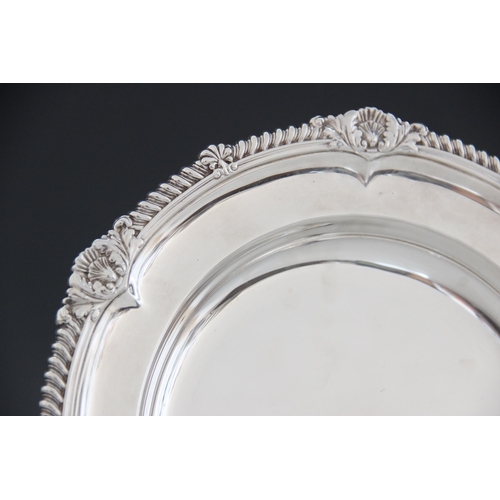 29 - A George IV silver soup plate, Waterhouse, Hodson & Co, Sheffield 1824, bearing the crest for the Ea... 