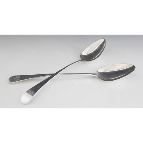 39 - A George III Old English pattern silver serving spoon, Peter & William Bateman, London 1807, monogra... 