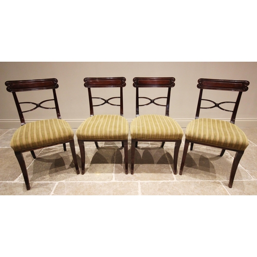 609 - A harlequin set of sixteen George IV style mahogany dining chairs, by Maple & Co, circa 1925, each w... 