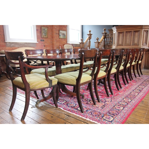 609 - A harlequin set of sixteen George IV style mahogany dining chairs, by Maple & Co, circa 1925, each w... 