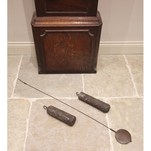 578 - A George III oak and mahogany cased eight day longcase clock, probably John Smith, Wrexham, the brok... 