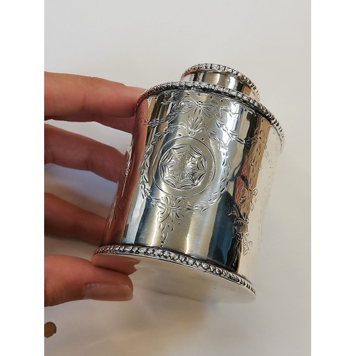 55 - A Victorian silver tea caddy, Josiah Williams & Co, London 1892, of compressed form with fluted deco... 