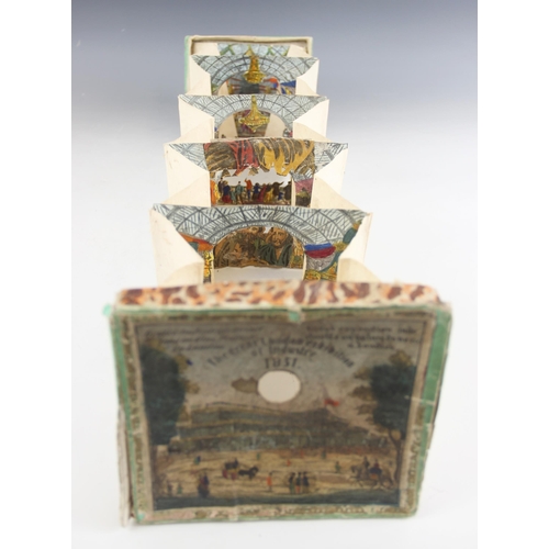 154 - An 1851 Great Exhibition concertina'd peep show, mid 19th century