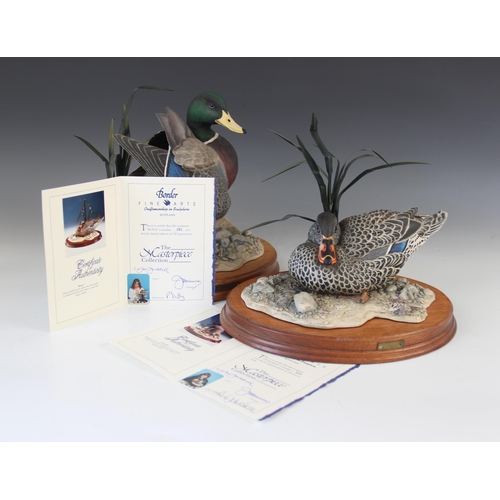 378 - Two Border Fine Art Limited Edition mallard sculptures by Don Briddell, one depicting 'Leonardo', pa... 