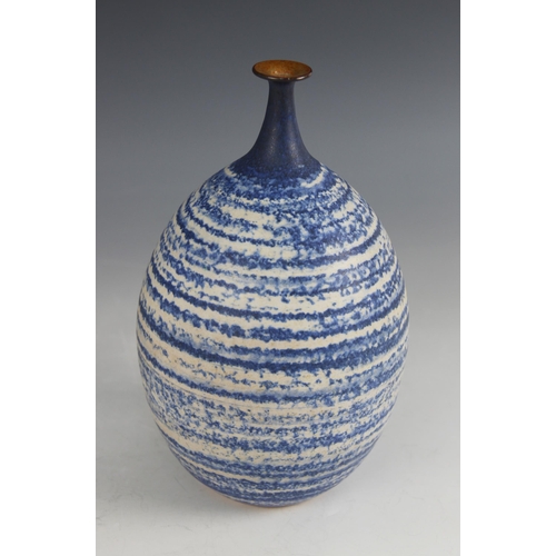 394 - Joan Carrillo (Spanish, b.1948), a terracotta vase, mid-20th century, of ovoid form with narrow neck... 