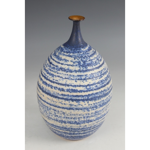 394 - Joan Carrillo (Spanish, b.1948), a terracotta vase, mid-20th century, of ovoid form with narrow neck... 