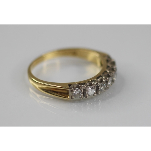 79 - A diamond half eternity ring by Boodle & Dunthorne, comprising seven round brilliant cut diamonds, t... 