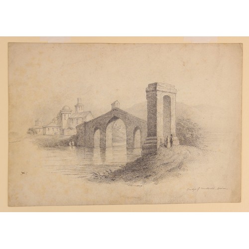 162 - William Rintoul (British, exhibited 1791), 
Six sketches depicting buildings in country landscapes, ... 