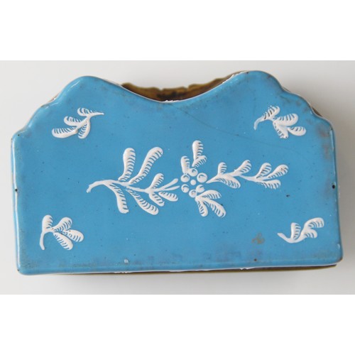 153 - A Bilston enamel box and cover, late 18th century, the serpentine fronted box polychrome decorated w... 