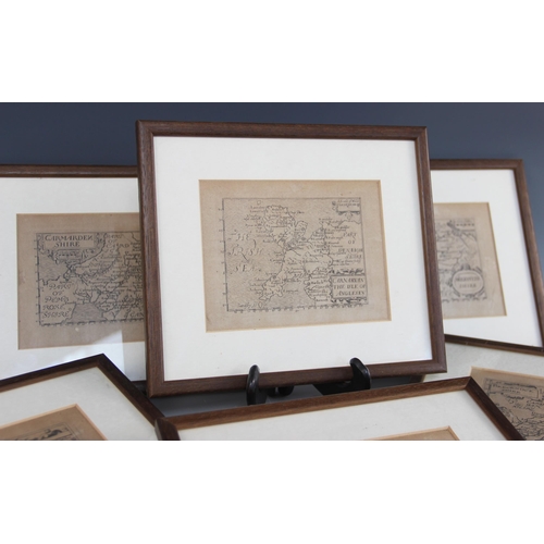 213 - After John Bill (b.1576), twelve uncoloured engraved maps on laid paper each depicting a county of W... 