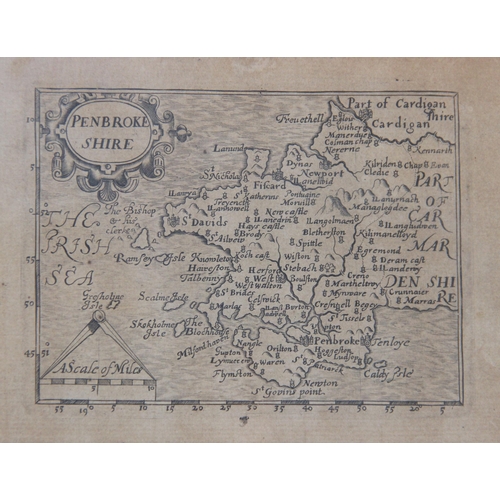 213 - After John Bill (b.1576), twelve uncoloured engraved maps on laid paper each depicting a county of W... 