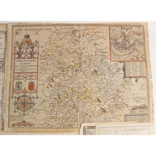 214 - A collection of unframed British county maps, 17th century and later, to include: after John Speed (... 