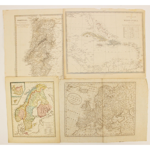 215 - A collection of eleven unframed continental, country and regional maps, 18th century and later, to i... 