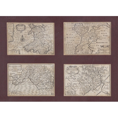 220 - After John Speed (1552-1629), eight uncoloured engraved maps on laid paper, comprising: WALES; ANGLE... 