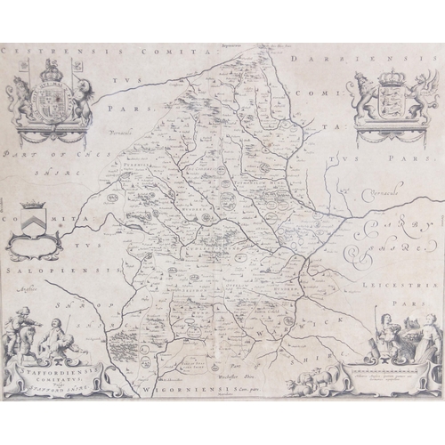 223 - After Joan [Johannes] Blaeu (1596-1673), CESTRIA COMITATUS PALATINUS, an engraved map on laid paper ... 