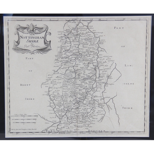 229 - After Robert Morden (1650 – 1703), SHROP SHIRE, an uncoloured engraved map on laid paper depicting t... 