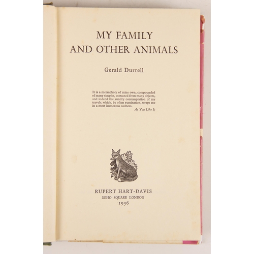 257 - Durrell (Gerald), MY FAMILY AND OTHER ANIMALS, first edition, green cloth boards, DJ, Rupert Hart-Da... 