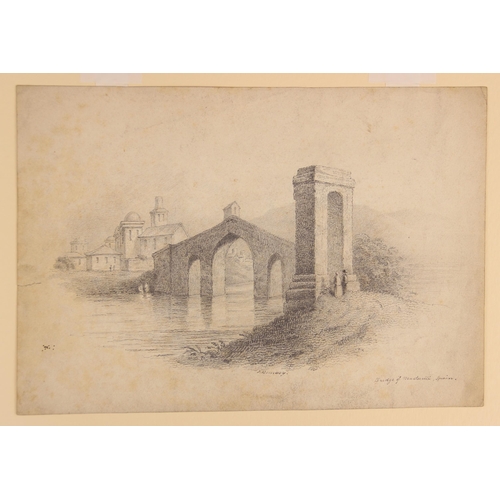 283 - William Rintoul (British, exhibited 1791), 
Six sketches depicting buildings in country landscapes, ... 