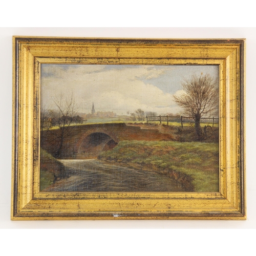 336 - J Munday (English school, late 19th/early 20th century),  
A river scene, possibly a view of Penkhil... 