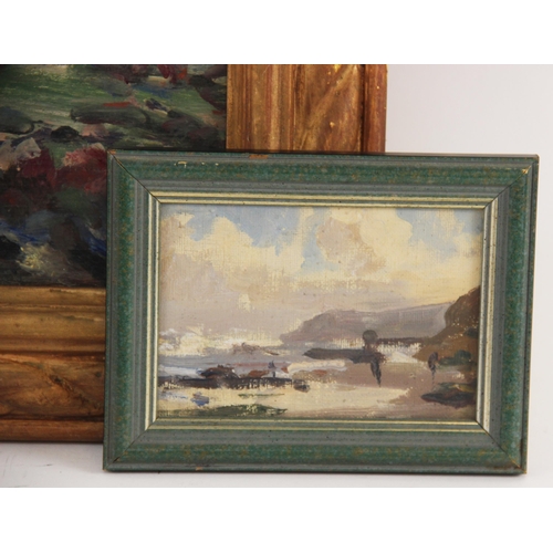 342 - Irish school (20th century),  
An impressionistic landscape,  
Oil on panel,  
Initialled 