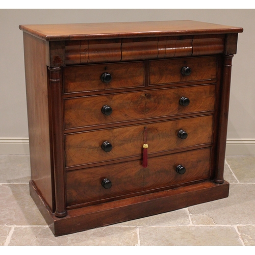 772 - A Victorian mahogany Scottish chest of drawers, the rectangular top above a cushion frieze drawer, t... 