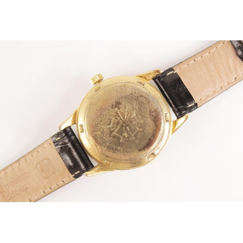 73 - A gentleman's 18ct gold Omega Automatic wristwatch, circa. 1970, ref. 091919, the round pearlescent ... 