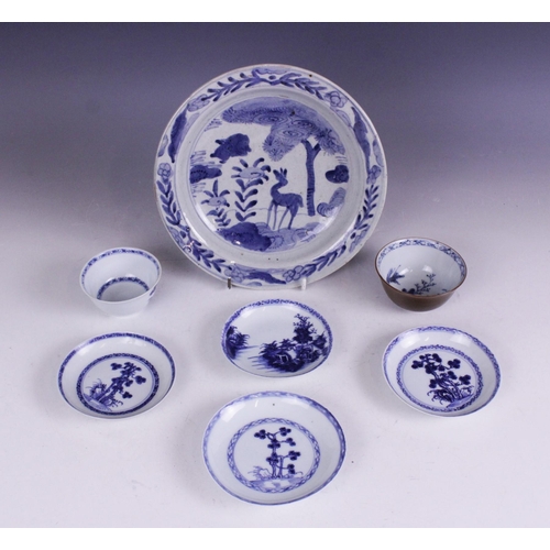 405 - A selection of Chinese Nanking Shipwreck cargo wares, 18th century, comprising; a tea bowl and sauce... 