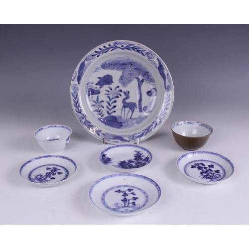 405 - A selection of Chinese Nanking Shipwreck cargo wares, 18th century, comprising; a tea bowl and sauce... 