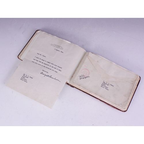 175 - WORLD WAR II INTEREST: An autograph book containing signatures collected during the late 1930s and e... 