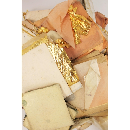 163 - A large collection of gold leaf, predominantly contained within albums, for use for gilding, decorat... 