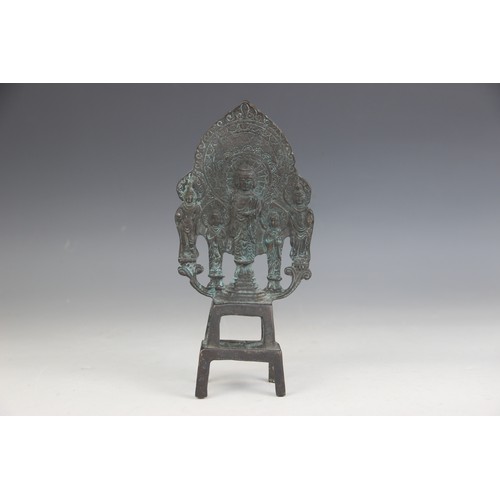 399 - A selection of South East Asian objet d'art, 20th century, to include a small bronze figure of conte... 